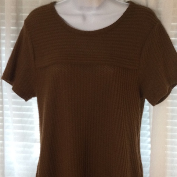 Remixmess Waffle Knit Mini Dress Short Sleeve Size S - Picture 3 of 9